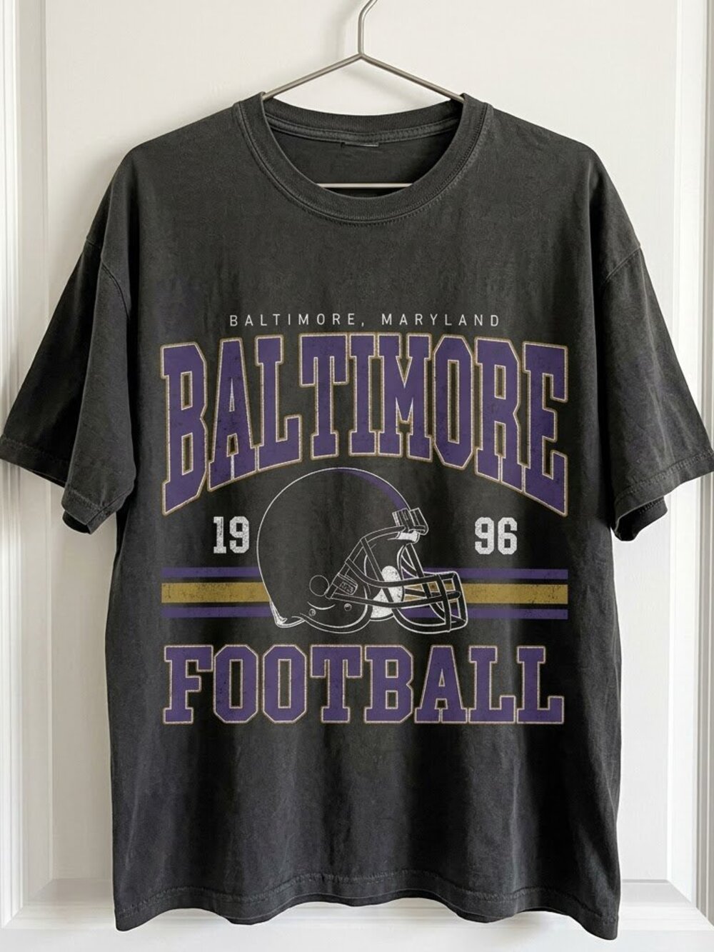 Baltimore Football TShirt Charcoal, Baltimore Fan Gift Game Day
